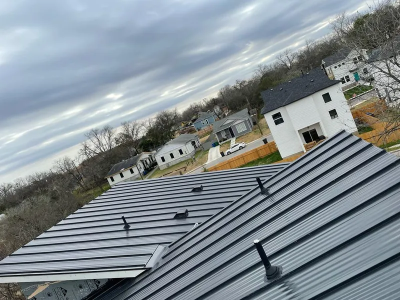 Standing seam metal roof panels with vents for Skylight Repair in Heber Springs